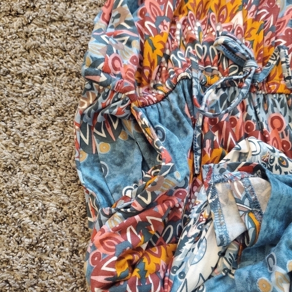 Simier Fariry Boho Women's Hide Belly Blouson Knee Length Dress with Pockets XL. - Picture 7 of 10